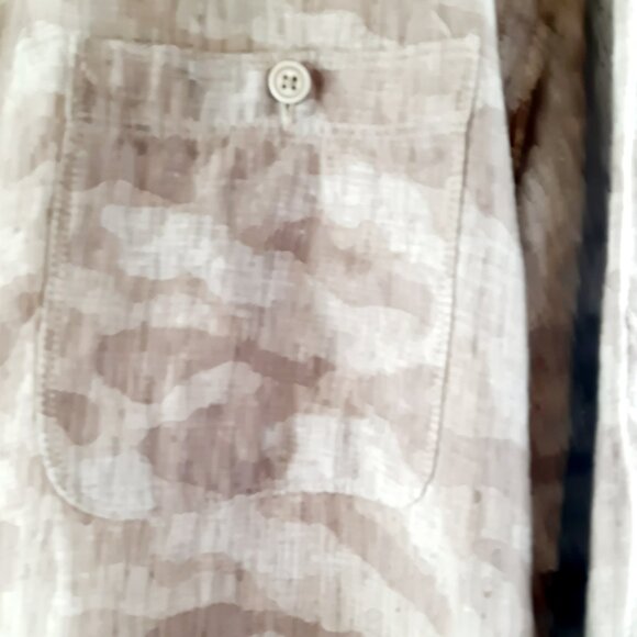 🌹NWOT Long Sleeve Button Up Holiday Linen /Cotton Dress Shirt - Picture 4 of 7